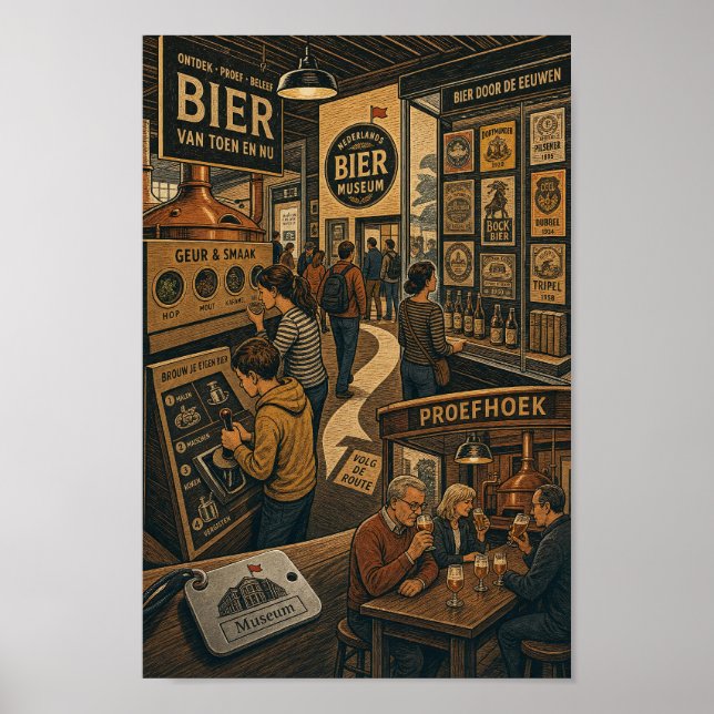 Belgiskt ölmuseum Smakande Dröm Poster (Framsidan)