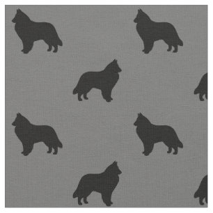 Belgiskt SheepdogSilhouettesmönster Tyg