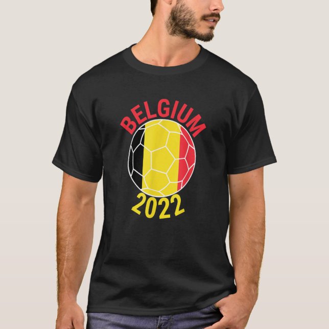 Belgium 2022 Football Supporter Championship Socce T Shirt (Framsida)