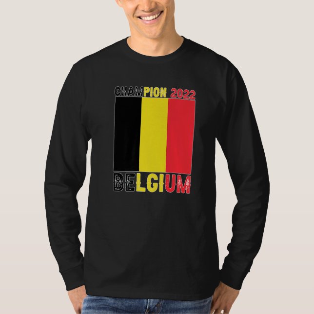 Belgium Champion Belgium Soccer Fan  2022 T Shirt (Framsida)