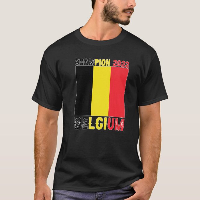 Belgium Champion Belgium Soccer Fan  2022 T Shirt (Framsida)