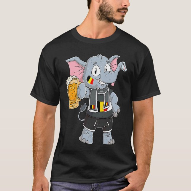 Belgium fan elephant t shirt (Framsida)