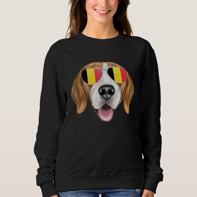 Belgium Flag Harrier Dog Belgium Pocket T Shirt (Framsida)