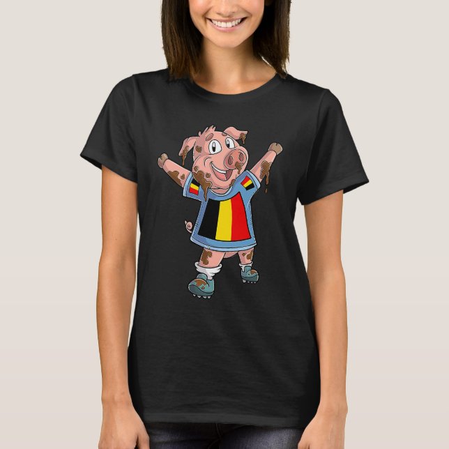 Belgium pig fan t shirt (Framsida)