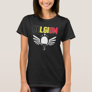 Belgium Ping Pong Belgiska Bordtennislandslaget S T Shirt