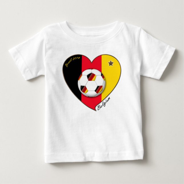 "BELGIUM" Soccer 2014. Fútbol de Bélgica T-shirt (Framsida)