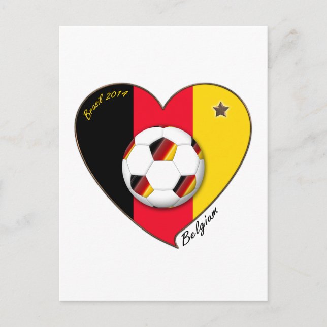 "BELGIUM" Soccer 2014. Fútbol de Bélgica Vykort (Framsida)