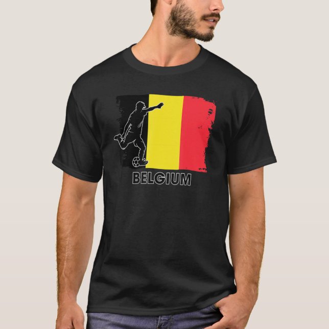 Belgium Soccer Fan  2022 National Football Team Fl T Shirt (Framsida)