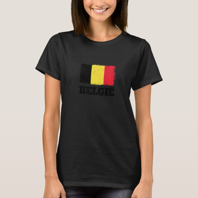 Belgium soccer & football fan 2022 Flag of Belgium T Shirt (Framsida)