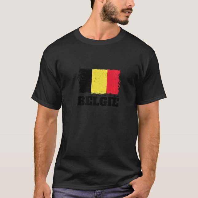 Belgium soccer & football fan 2022 Flag of Belgium T Shirt (Framsida)