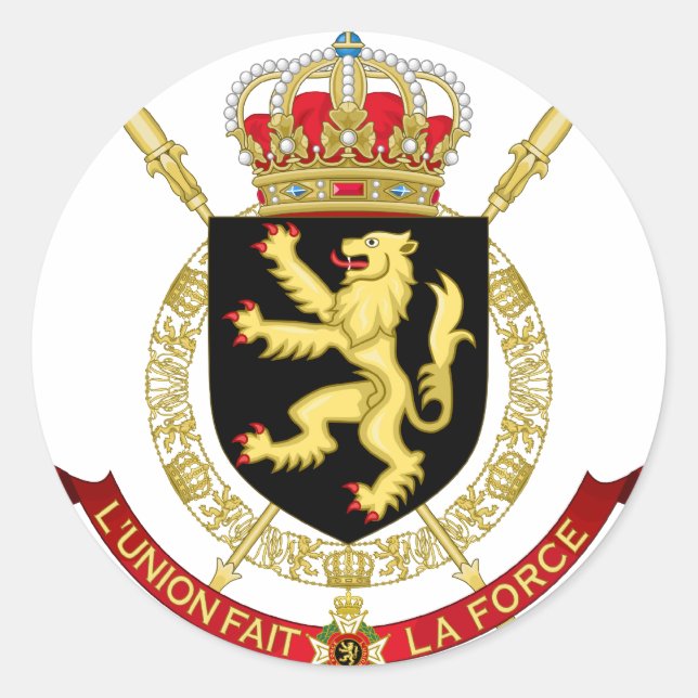 belgiumemblem runt klistermärke (Framsida)