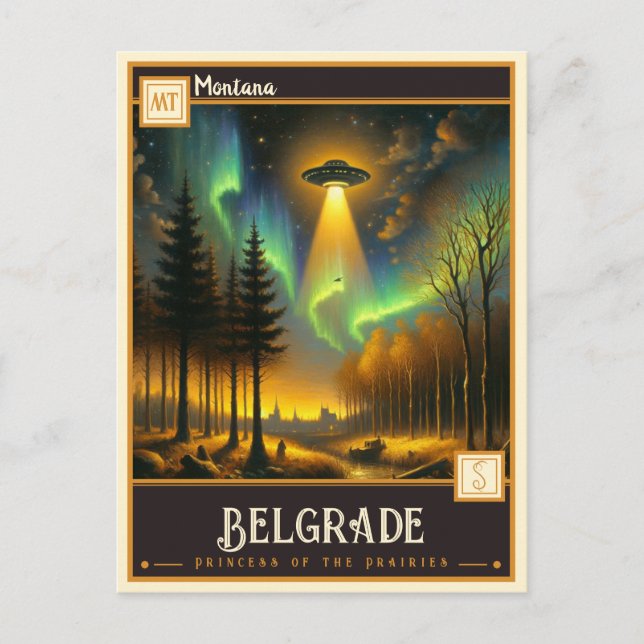 Belgrad, Montana | VINTAGE Vykort (Framsida)