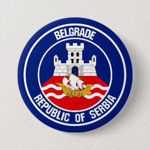 Belgrad Round Emblem Knapp