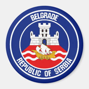 Belgrad Round Emblem Magnet