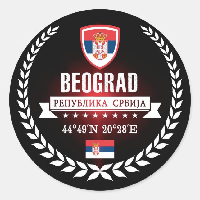 Belgrad Runt Klistermärke (Framsida)