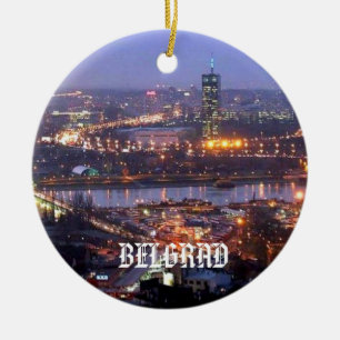 Belgrad Serbia cirklar prydnaden Julgransprydnad Keramik