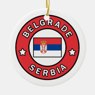 Belgrad Serbien Julgransprydnad Keramik
