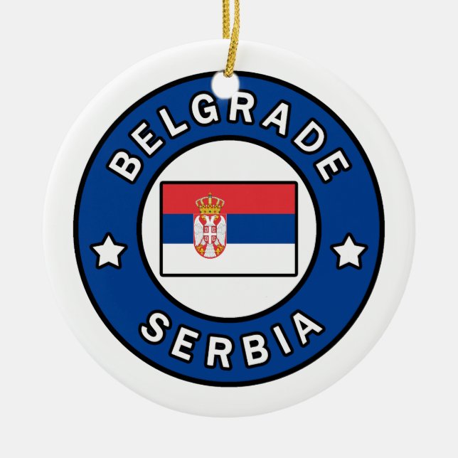 Belgrad Serbien Julgransprydnad Keramik (Framsidan)