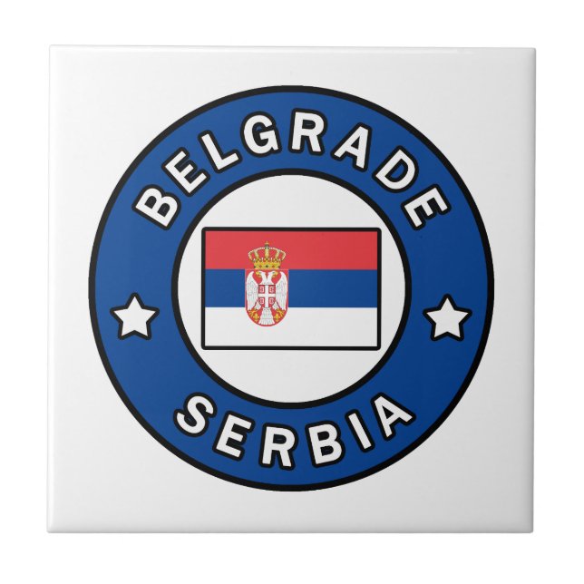 Belgrad Serbien Kakelplatta (Framsidan)