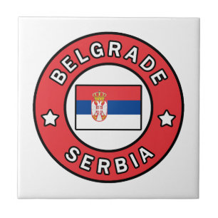 Belgrad Serbien Kakelplatta