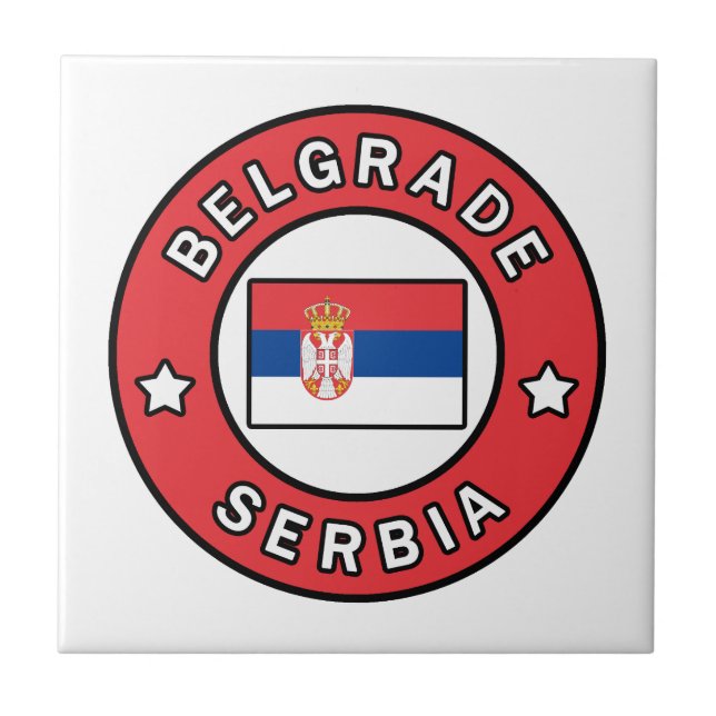 Belgrad Serbien Kakelplatta (Framsidan)