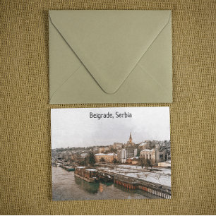 Belgrad Serbien på Balkan Panorama View Vykort