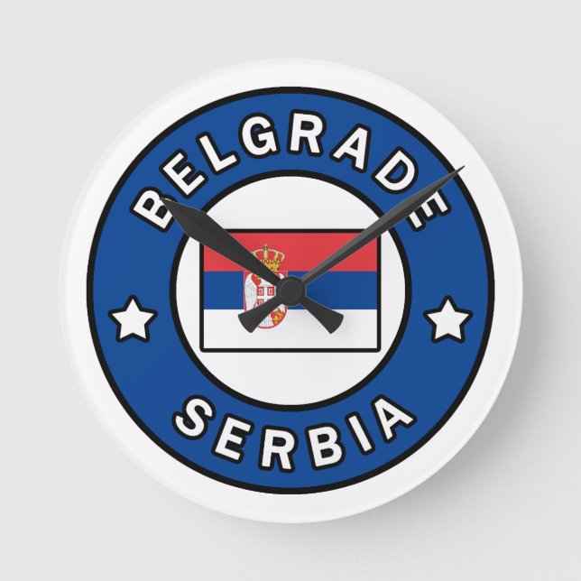 Belgrad Serbien Rund Klocka (Framsida)