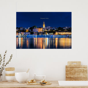 Belgrad, Serbiens cityscape Poster