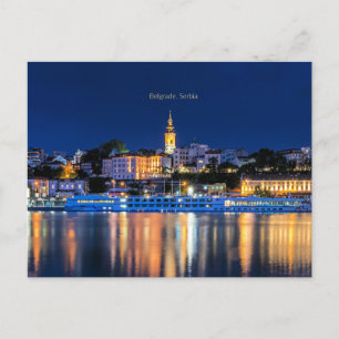 Belgrad, Serbiens cityscape Vykort