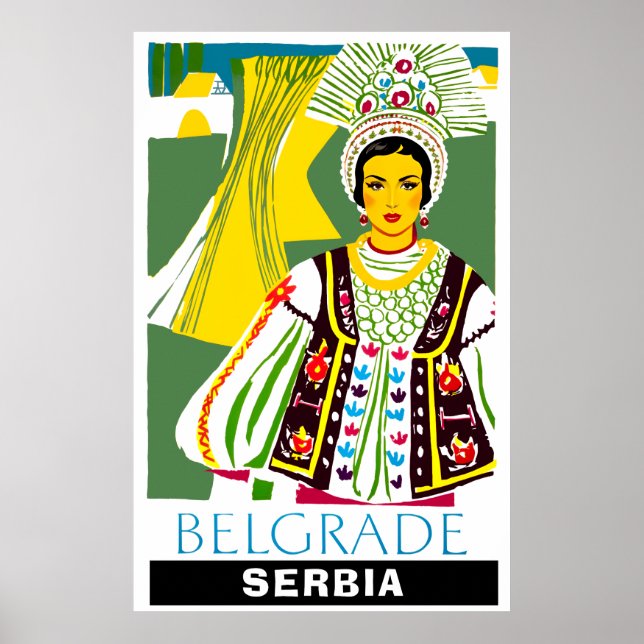 Belgrad, Serbiens resebyrå Poster (Framsidan)