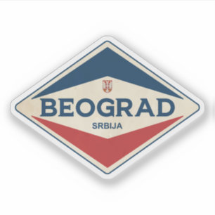Belgrad Serbiens Vintage Klistermärken