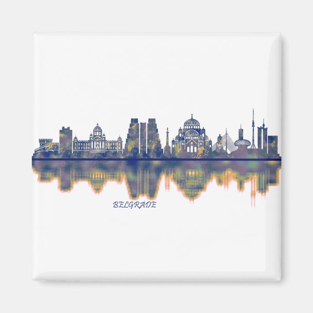 Belgrad Skyline Magnet (Framsidan)
