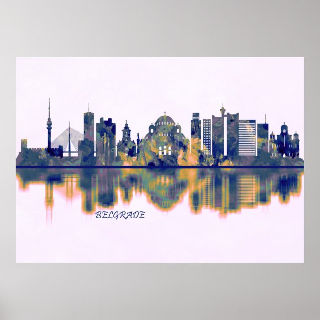 Belgrad Skyline Poster (Framsidan)