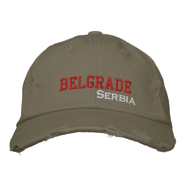 Belgrad staden Serbien Broderad Keps (Framsida)