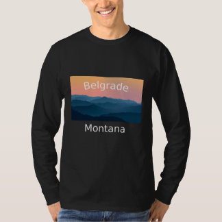 Belgrade Montana Bergs solnedgång hemstad T Shirt