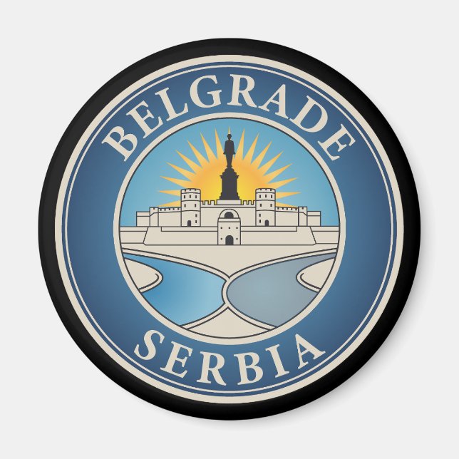 Belgrade Serbia Eastern Europe Magnet (Framsidan)
