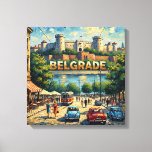 Belgrads fästnings boulevardscen Canvas