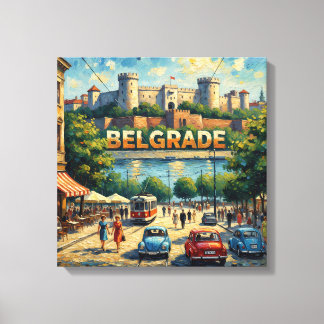 Belgrads fästnings boulevardscen Canvas
