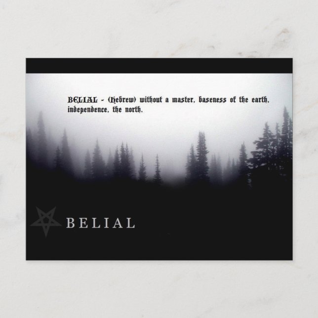BELIAL VYKORT (Framsida)