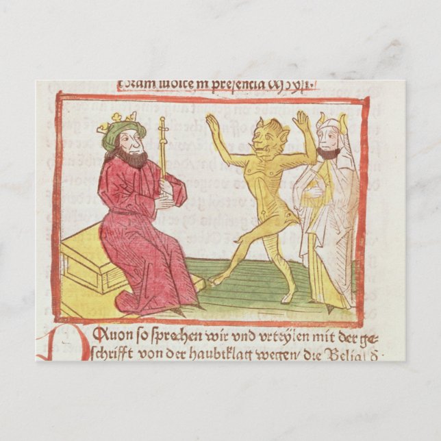Belials dans before Kung Solomon Vykort (Framsida)