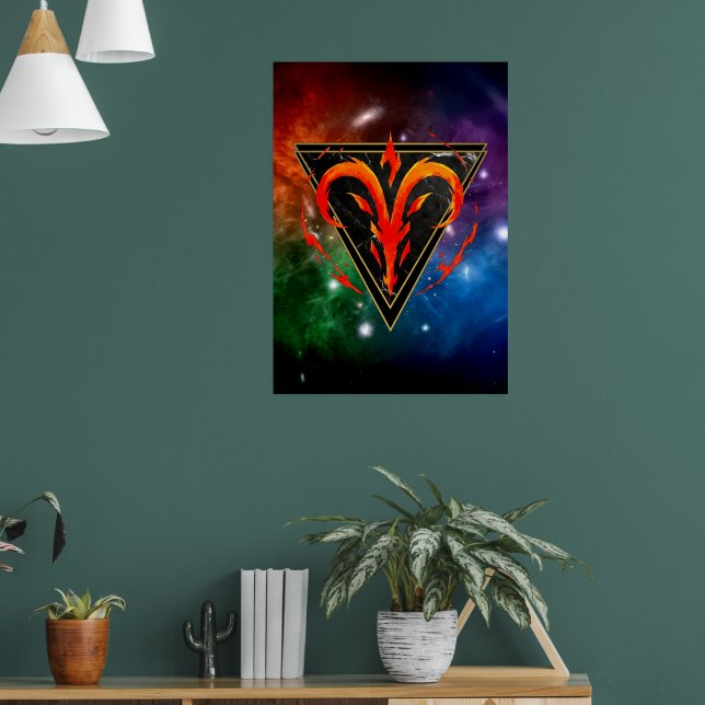 Bélier Zodiaque Cadeau Astrologie Poster (Vardagsrum 1)