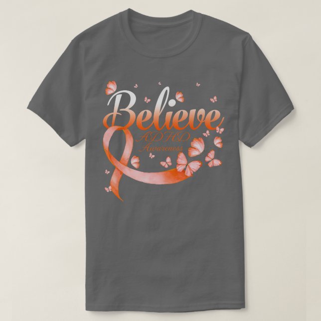 Believe ADHD Awareness Butterfly466 T Shirt (Design framsida)