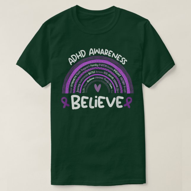 Believe  ADHD Awareness Month Shirt  ADHD  T (Design framsida)