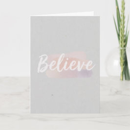 Believe calligraphic text  kort