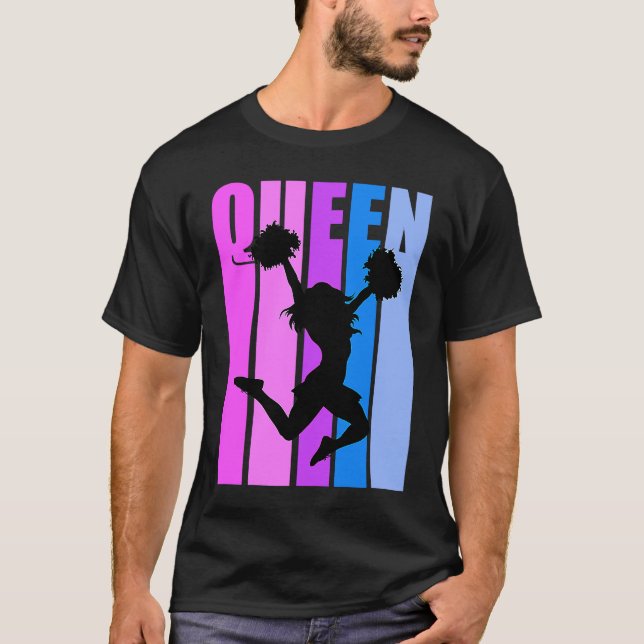Believe Cheerleading Queen Cheer Girl Cheerleader  T Shirt (Framsida)