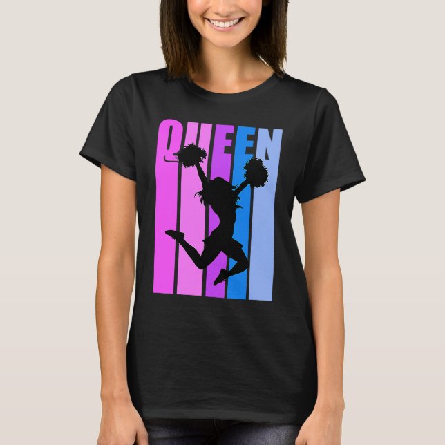 Believe Cheerleading Queen Cheer Girl Cheerleader  T Shirt (Framsida)