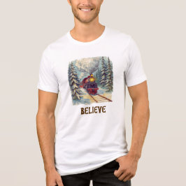 Believe Christmas Train T-Shirt | Holiday Gift |