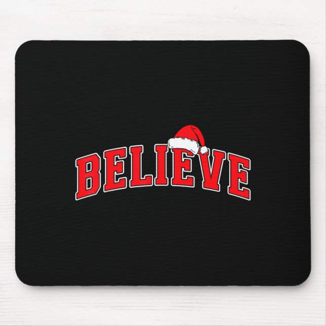 Believe Christmas Varsity Text With Santa Hat Fami Musmatta (Framsidan)