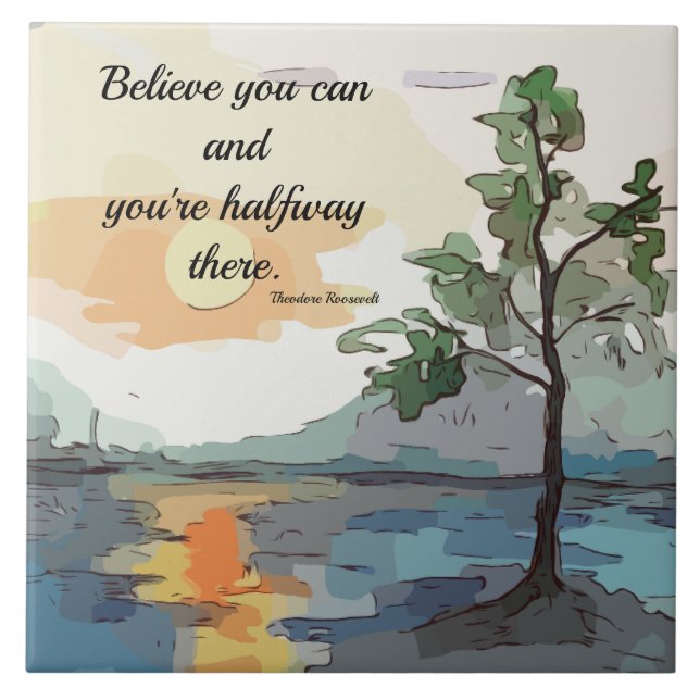 BELIEVE - DECORATIVE TILE KAKELPLATTA (Framsidan)