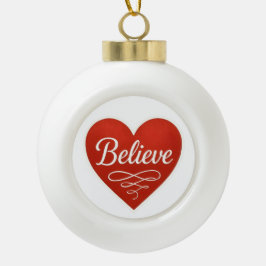 Believe Heart Julgranskula Keramik